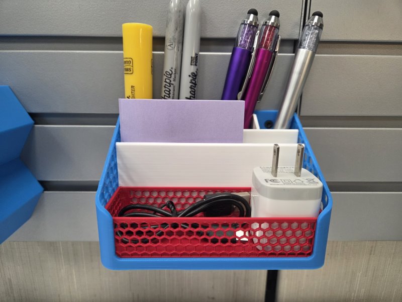Pen, Postem, and USB Organizer for SlatWall or Standalone