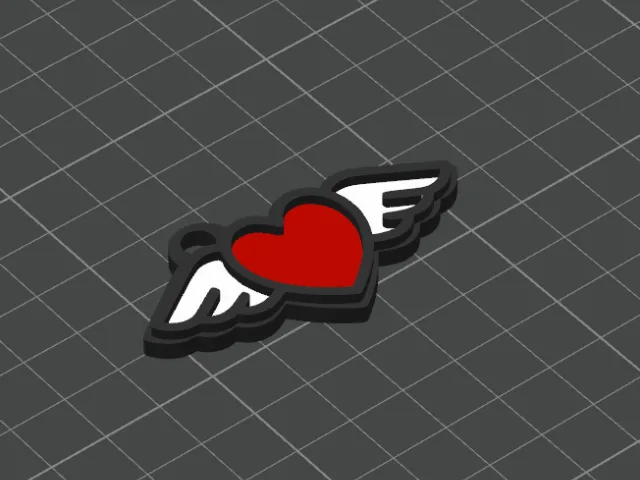 heart wings multicolor ams