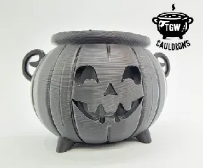 Jack-o-Lantern Cauldron - Flat Bottom