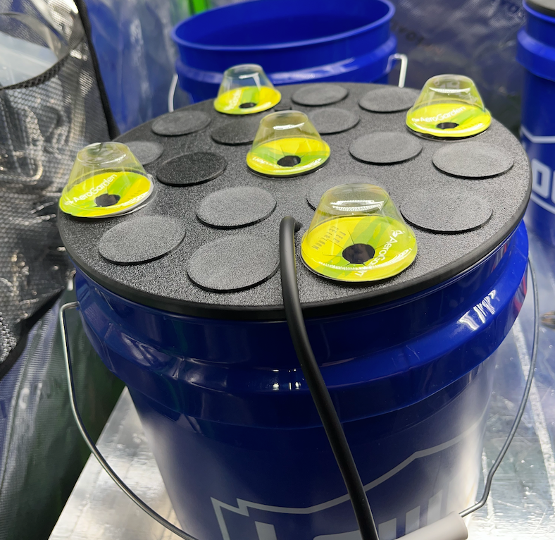 AeroGarden Seed Pod Starter using Lowes 2-Gallon Bucket