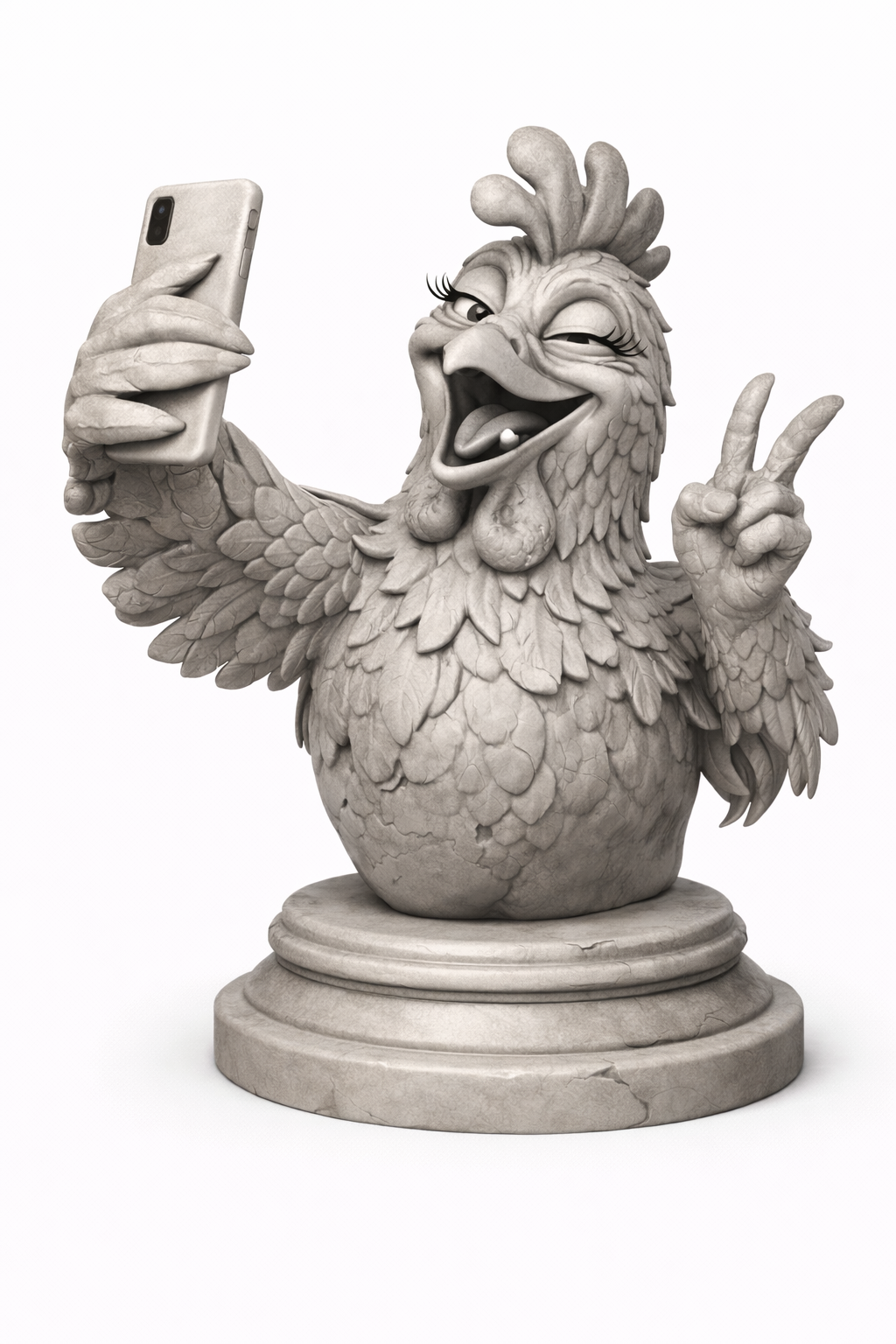 Slepice influencer bust