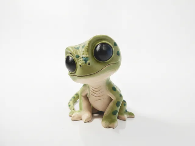Cute Lizard Figurine Chibi Character 3D Printable