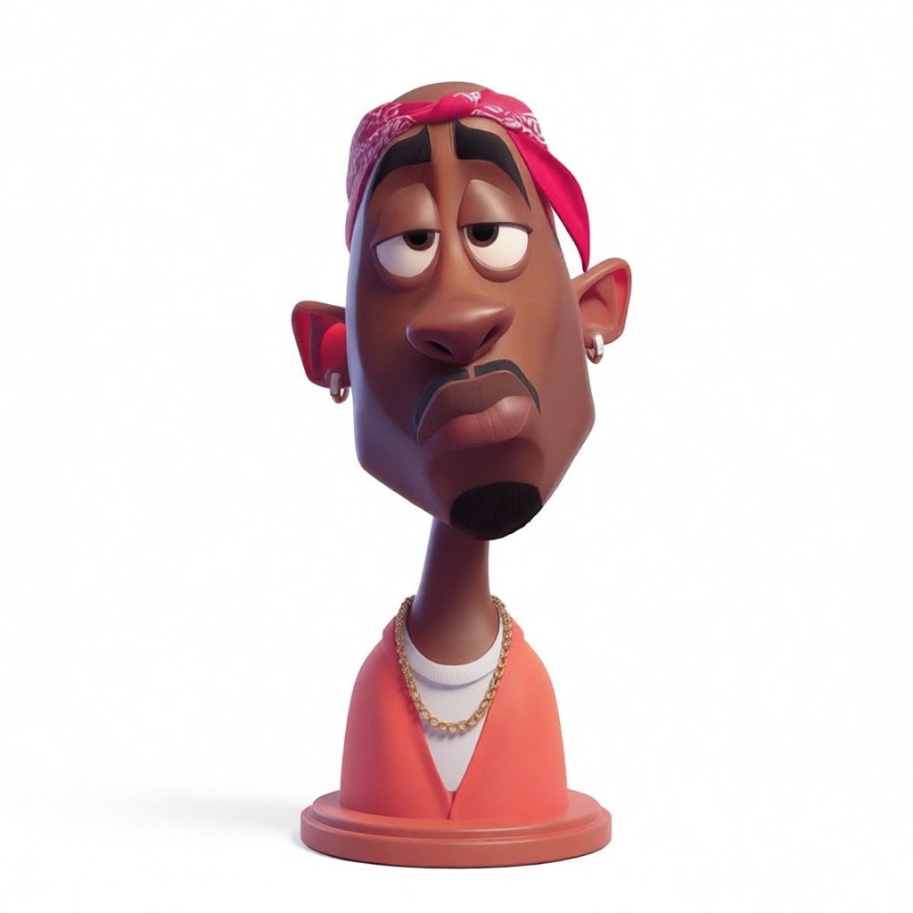 Miniatura 2 do modelo 3D Tupac Bust