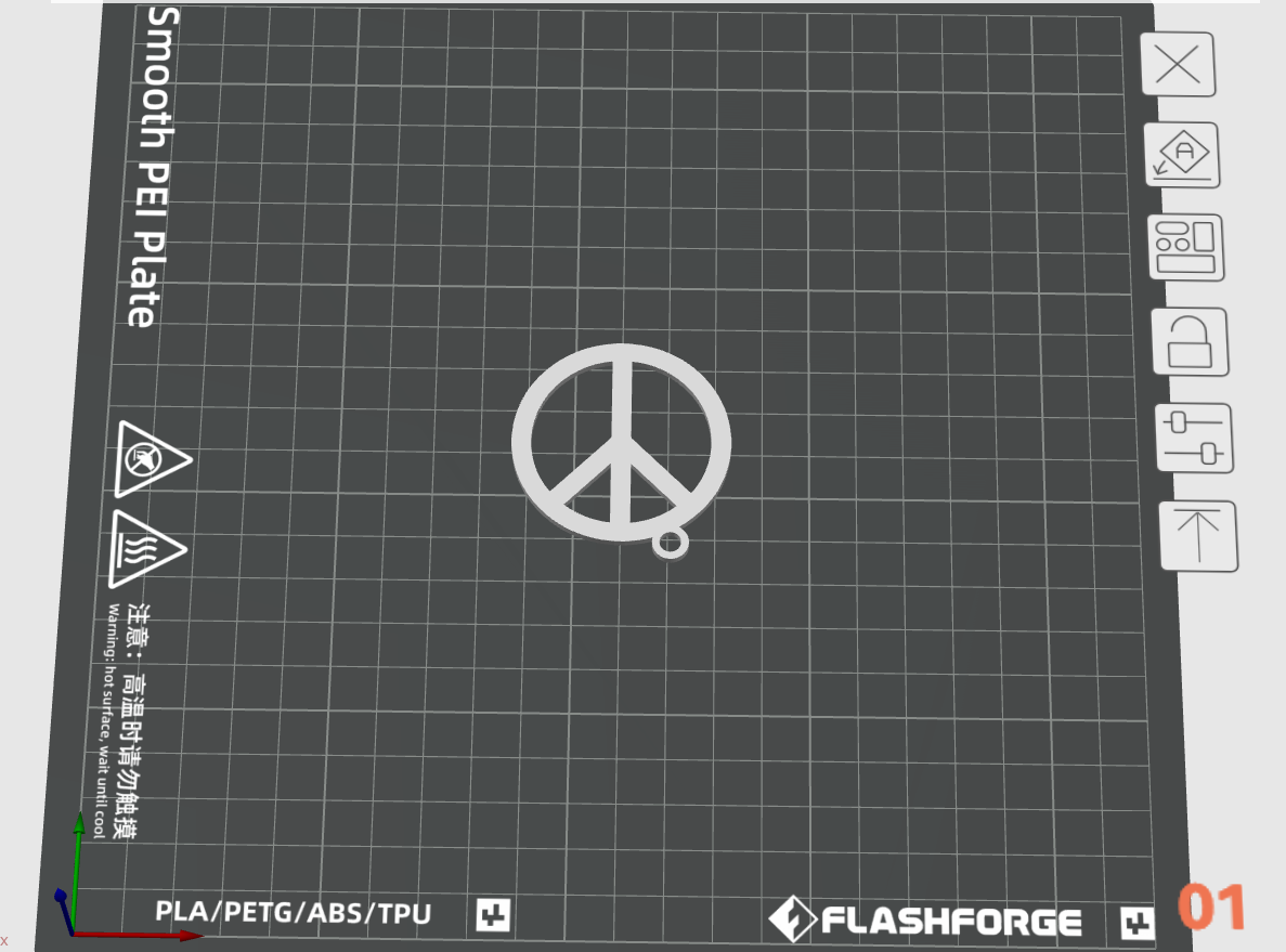 Peace Keychain 3D model
