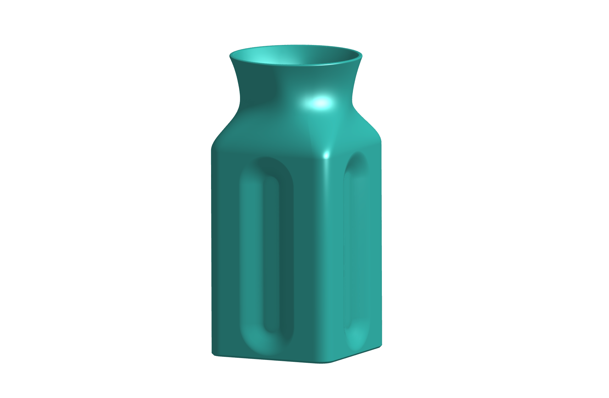 Vase 115: Long Dimpled Square Vase