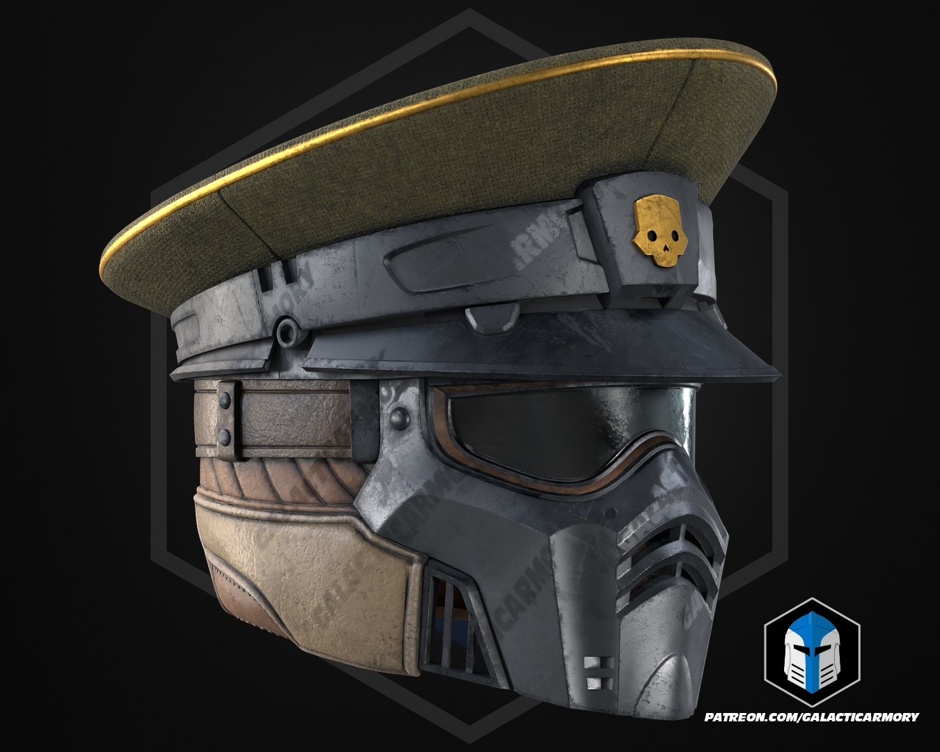 HD2 Commandant Helmet - 3D Print Files — thumbnail 10