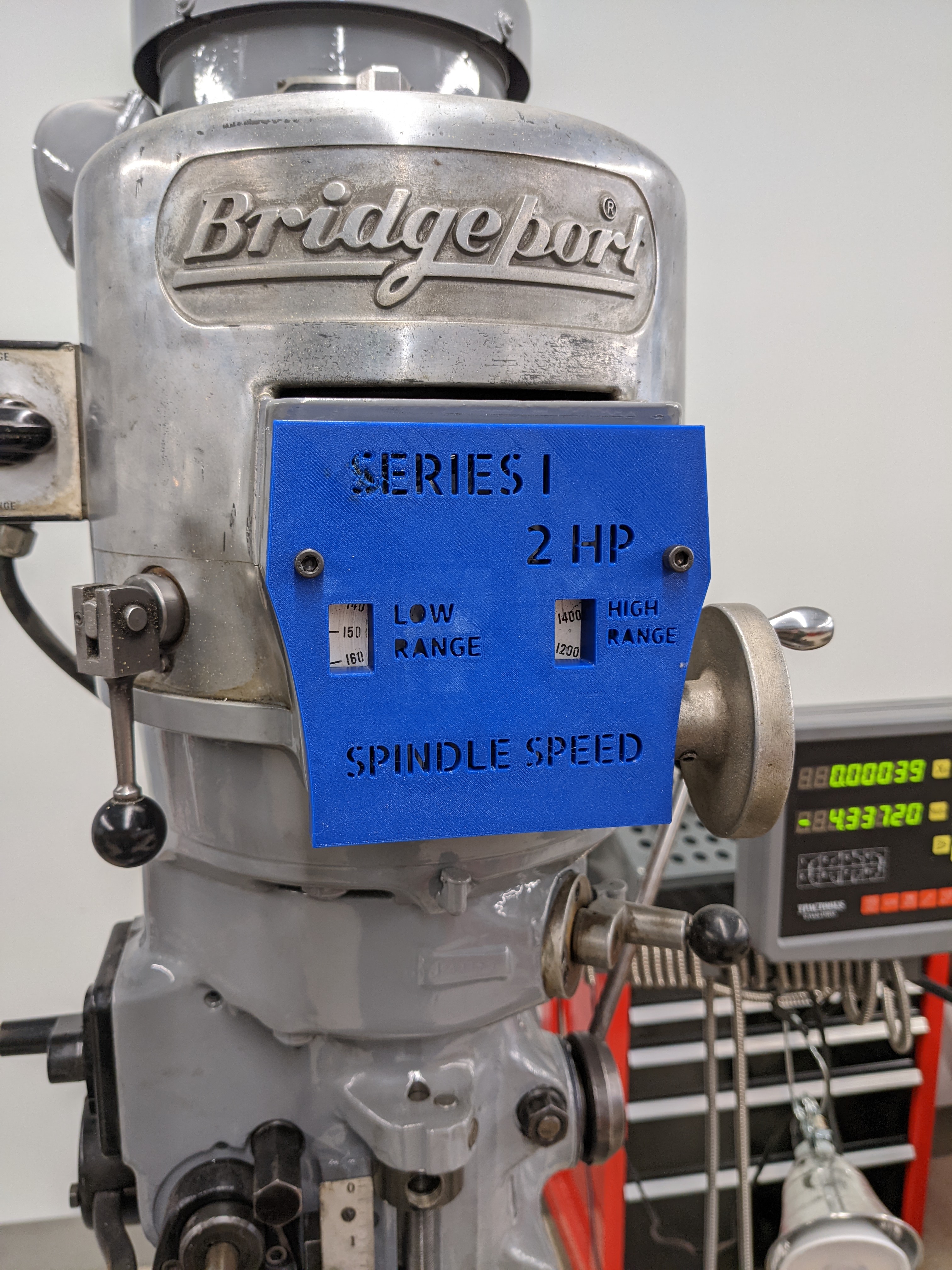 Bridgeport Milling Machine Speed Indicator