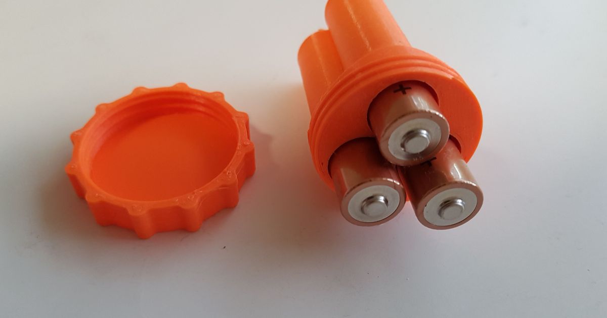 Spare AA Battery Carrier for Travels and Adventures by Maker Mike