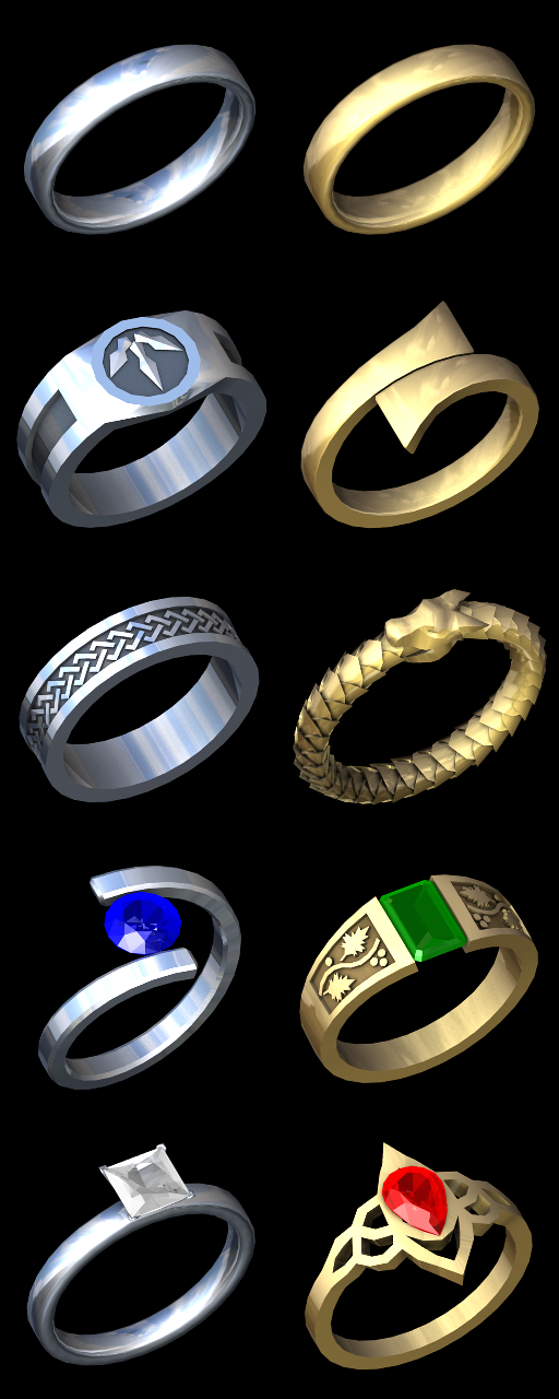 Fantasy Rings by Books Download free STL model