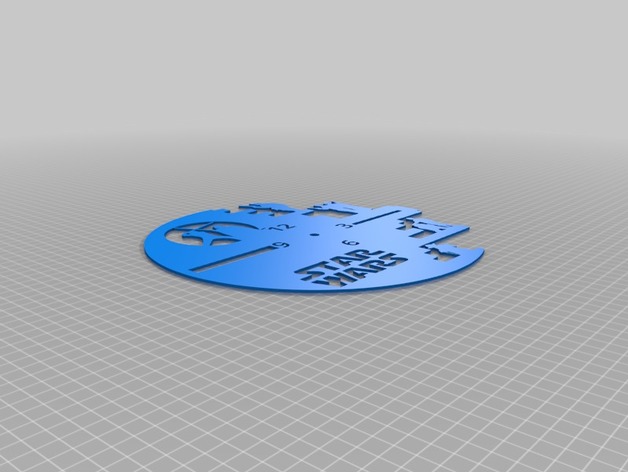 Miniatura 2 do modelo 3D clock star wars