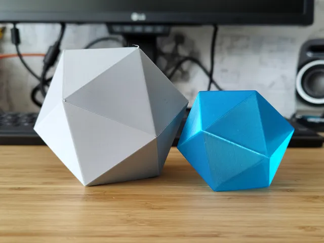 Icosahedron - geometric form - vase mode and print test