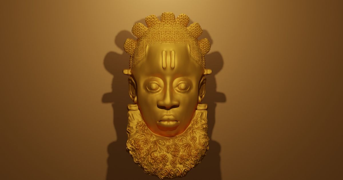 African Mask (Benin Mask) by Books | Download free STL model ...