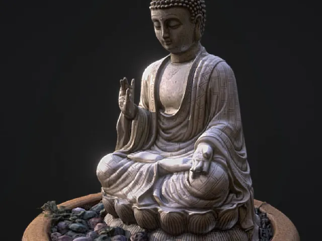 Bouddha statue photoscanned