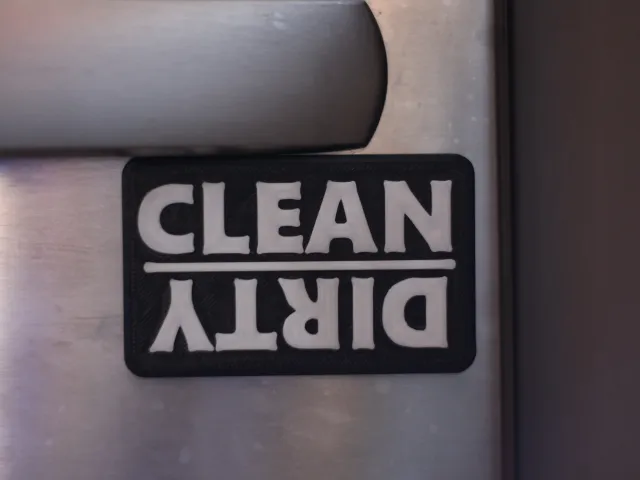 Simple Magnetic Dishwasher Sign