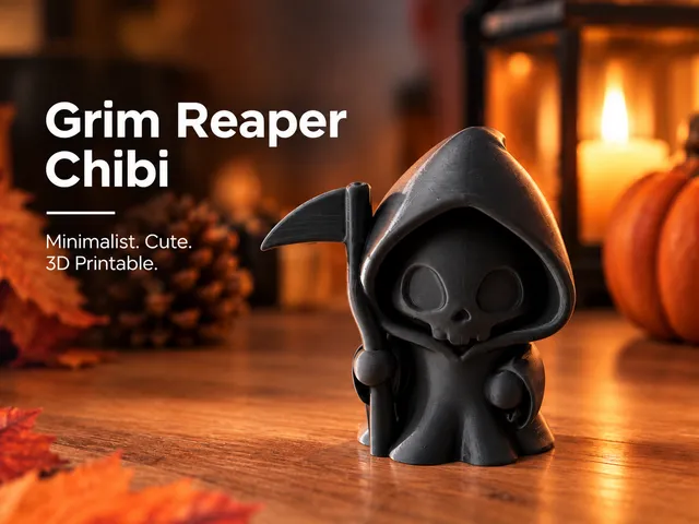 Cute Chibi Grim Reaper | Easy 3D Printable Decoration