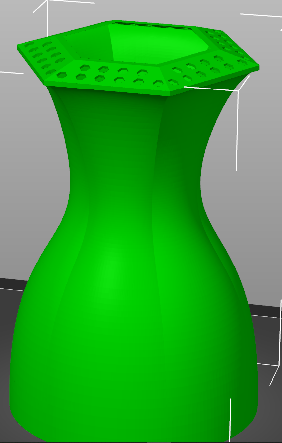 Hexagon pattern vase