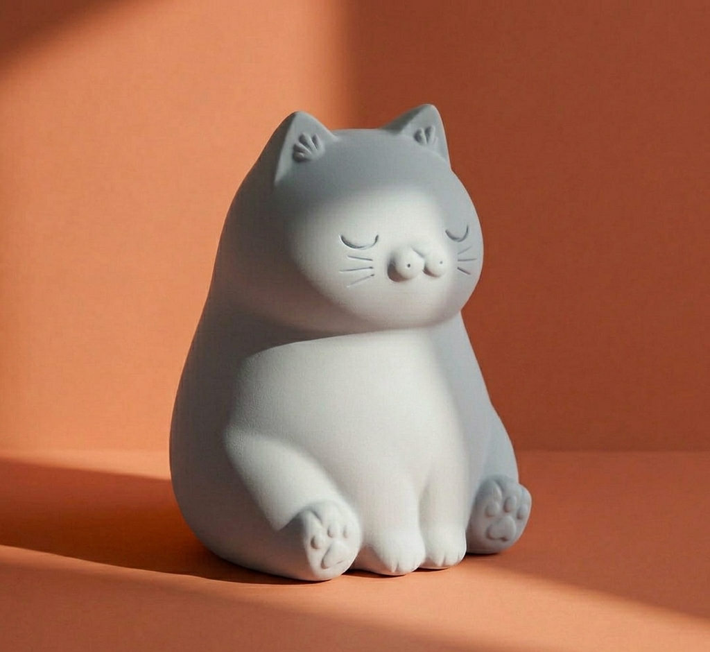 Cute Chibi Cat Figurine/Sculpture