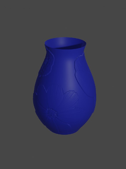 Vase with flower embossing on outside by gmmc | Download free STL model ...