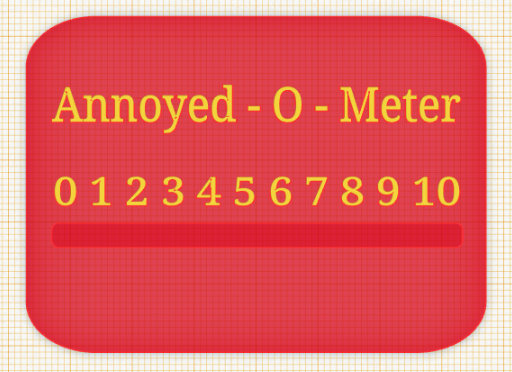 Annoyed-O-Meter (Stretched Text)
