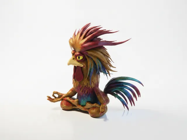 Meditating Rooster Figurine Animal 3D Printable