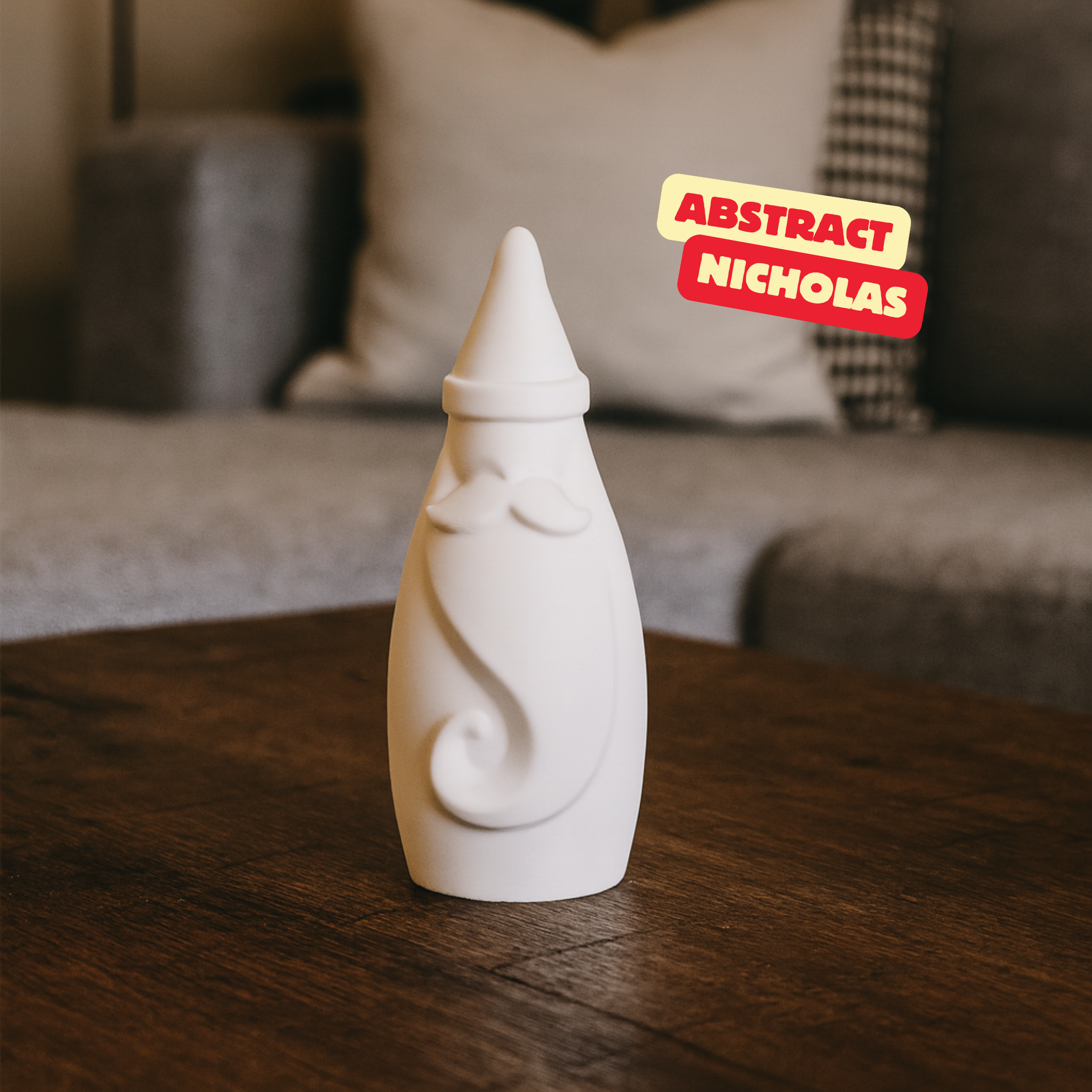 ABSRACT NICHOLAS SCULPTURE / CHRISTMAS DECOR / SANTA / TABLEDECOR / MINIMAL SCULPTURE