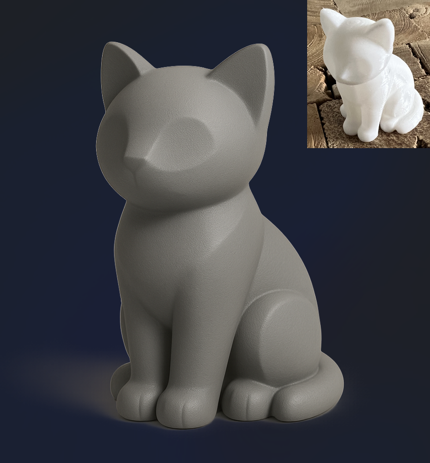 Sitting Kitten Abstract Sculpture