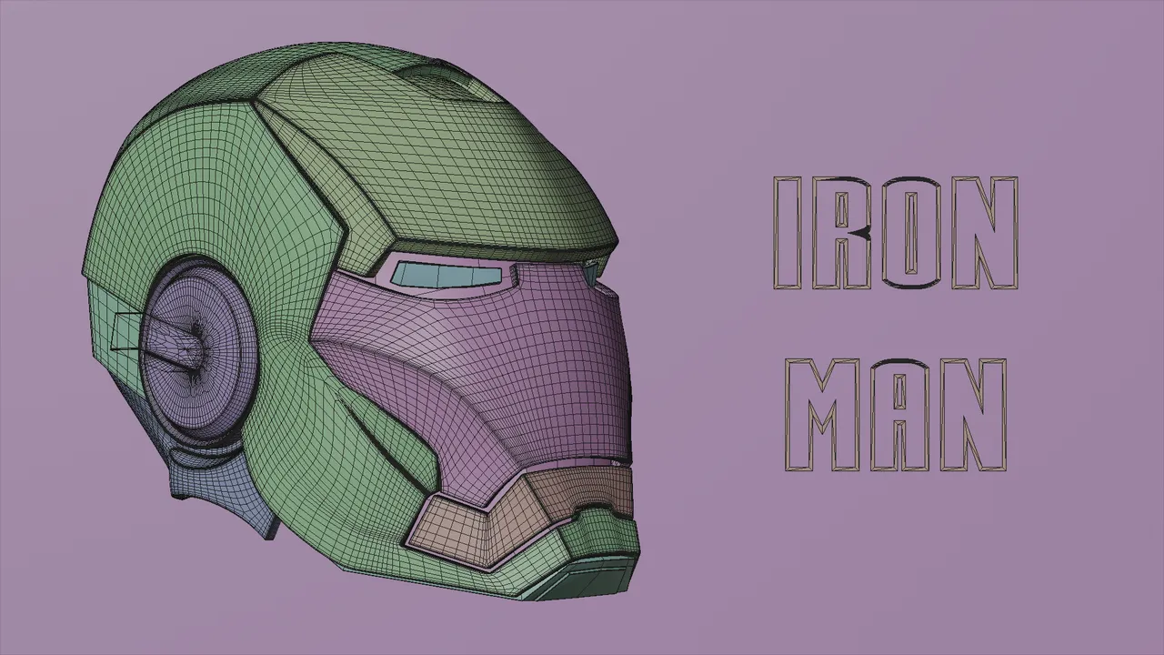 iron man helmet drawing