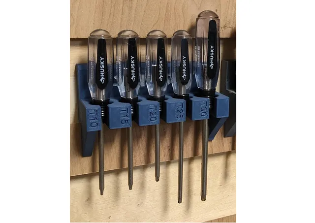 French cleat Torx screw driver holder for Husky brand screwdrivers.