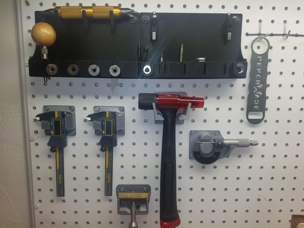 Brass Mallet Pegboard Holder