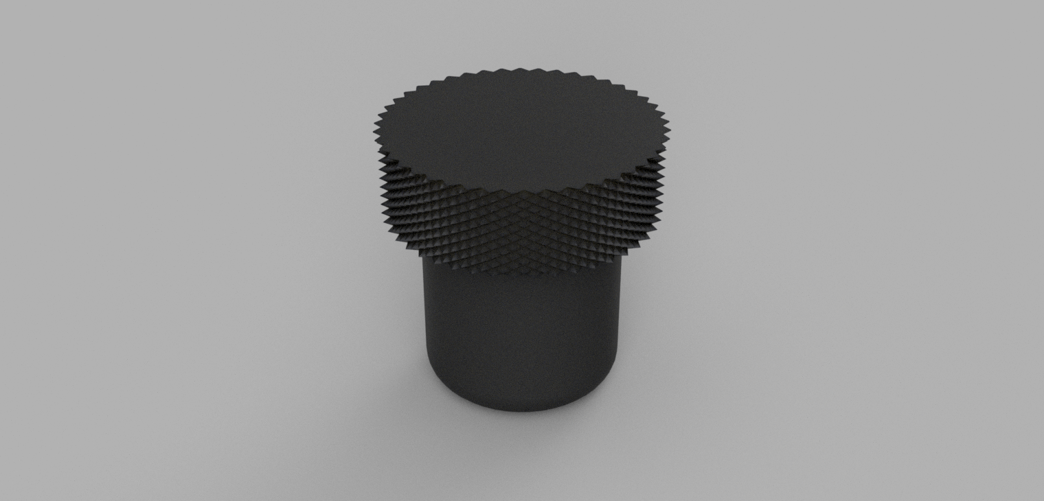 Knurled cap for glass bottle