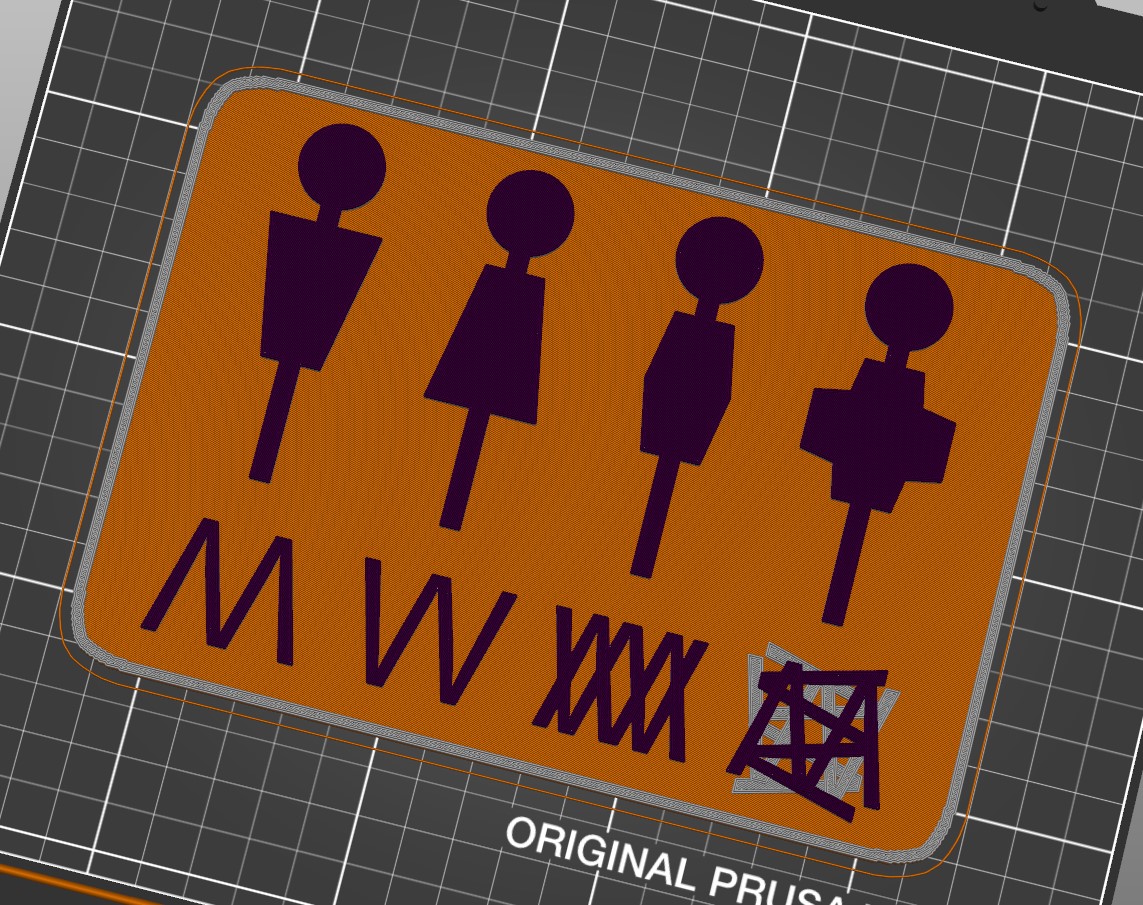 Toilet Sign w/ Backing To Hang On Wall (REMIX)