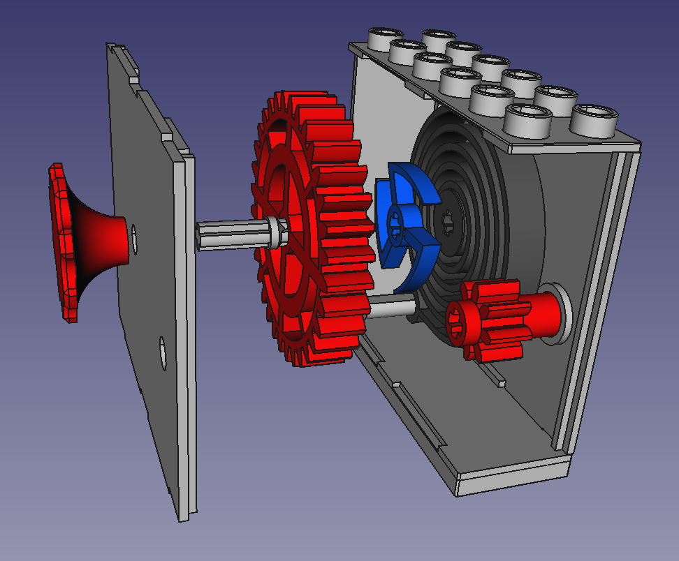 Duplo windup motor by gertvv Download free STL model