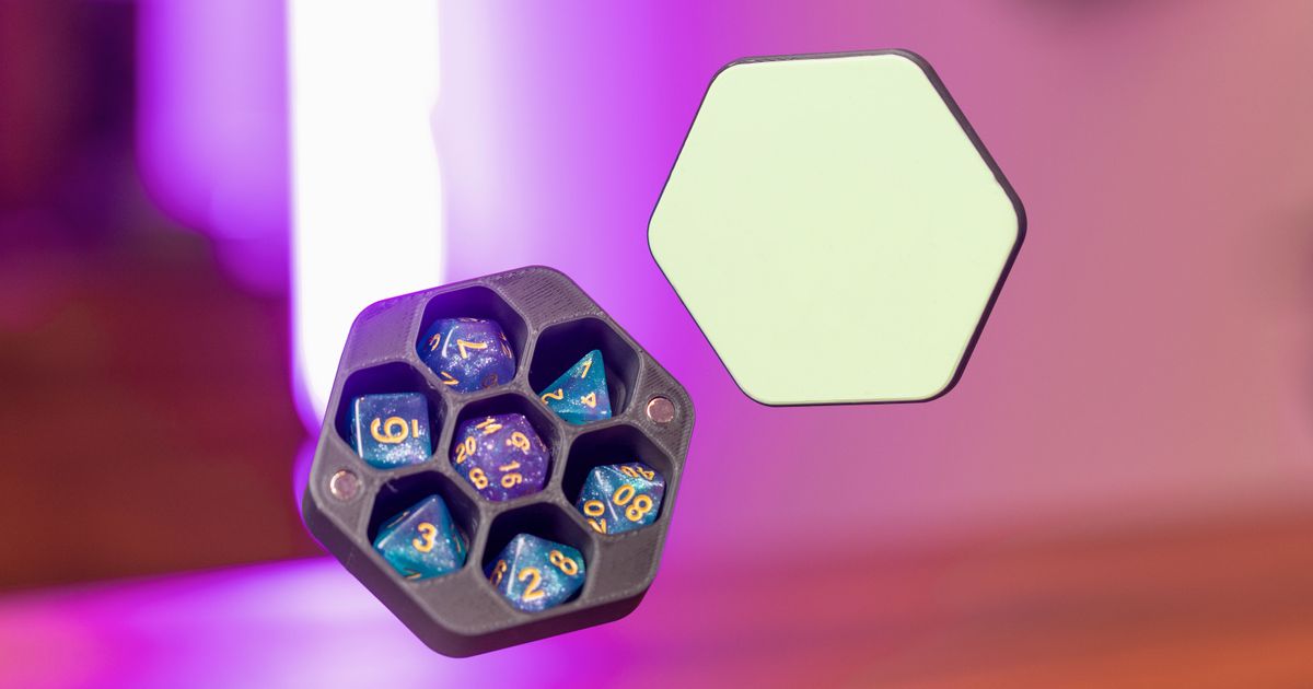 Hexagon Dice Case by sumit_basra Download free STL model