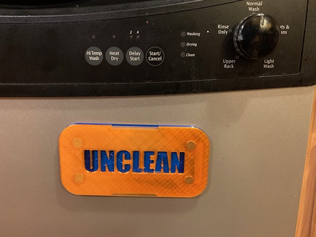 CLEAN/UNCLEAN dishwasher magnet