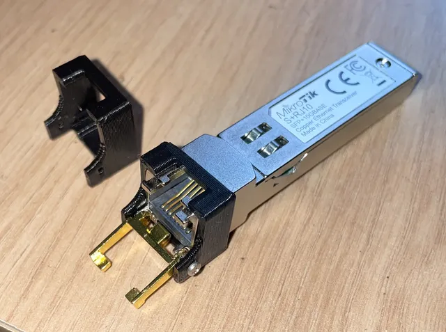 Mikrotik SFP+ broken hinge fix