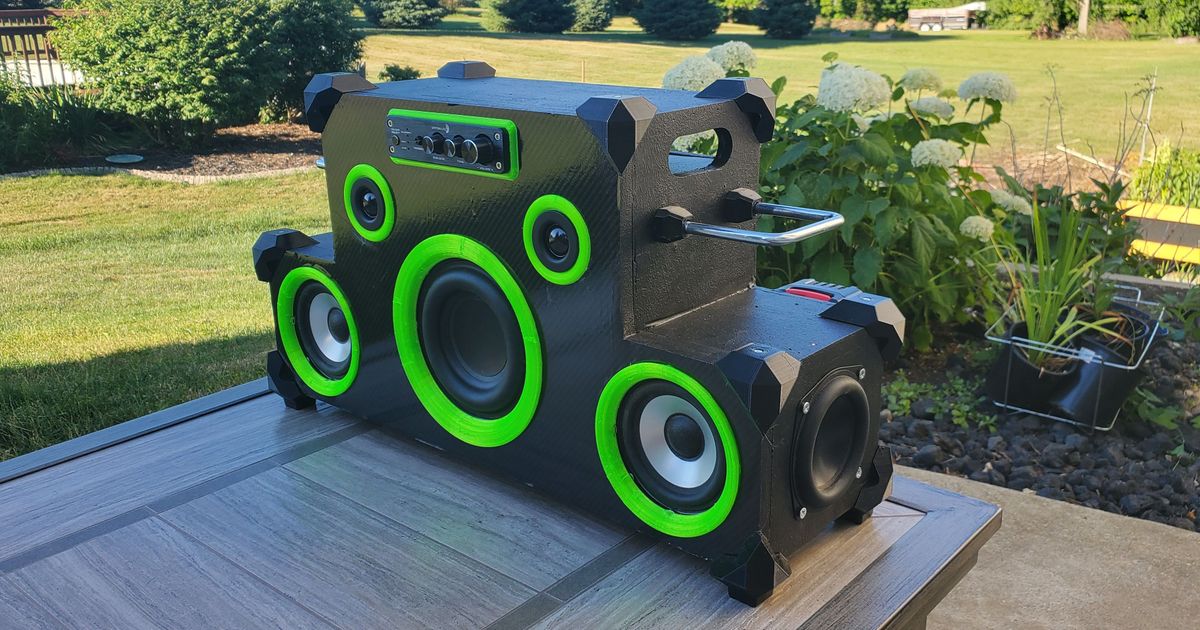 JCCD Boombox 3D Printed Parts by JC Custom Designs Download free STL