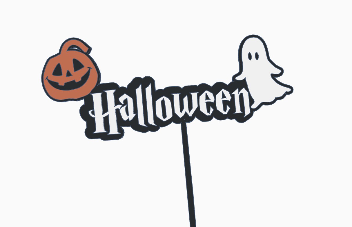Halloween Cake Topper by HekMaker Download free STL model