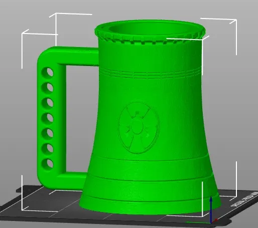 Nuclear Cooling Tower beer can mug