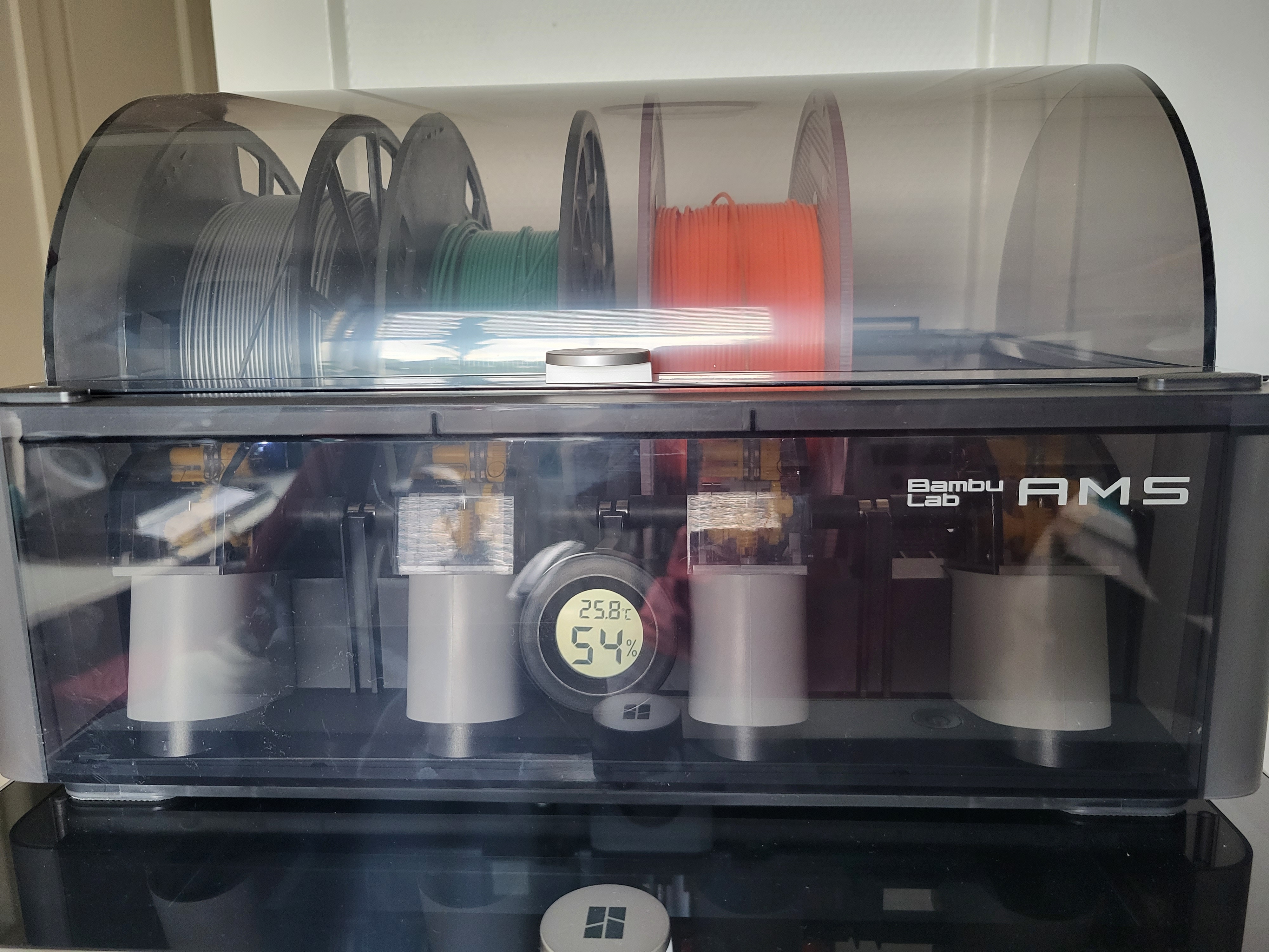 Bambu AMS round hygrometer mount  V1