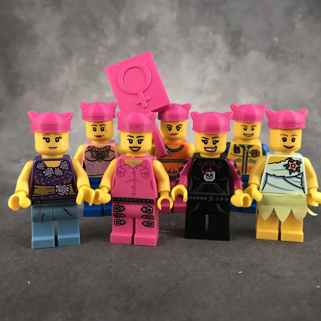 Minifig Pussyhat by DesignMakeTeach | Download free STL model | Printables.com