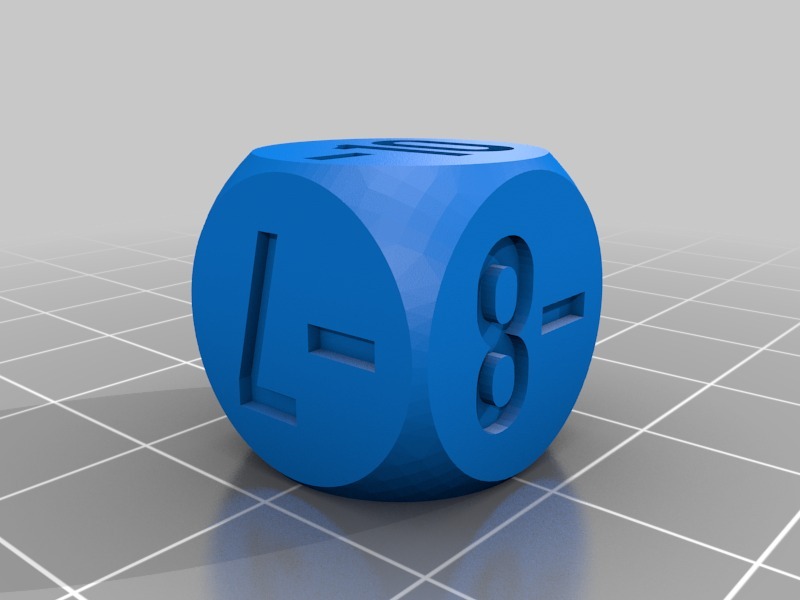 Miniatura 3 do modelo 3D Negative Integer Dice
