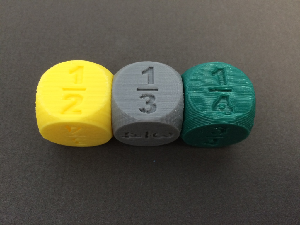 Fraction Dice by DesignMakeTeach Download free STL model