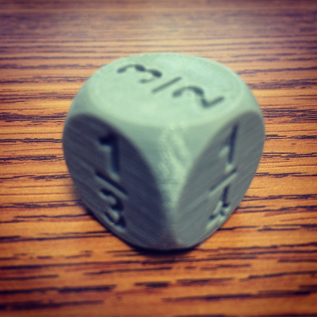 Fraction Dice by DesignMakeTeach Download free STL model