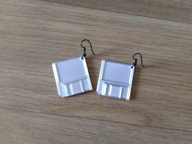 Floppy Disk 3.5 earrings