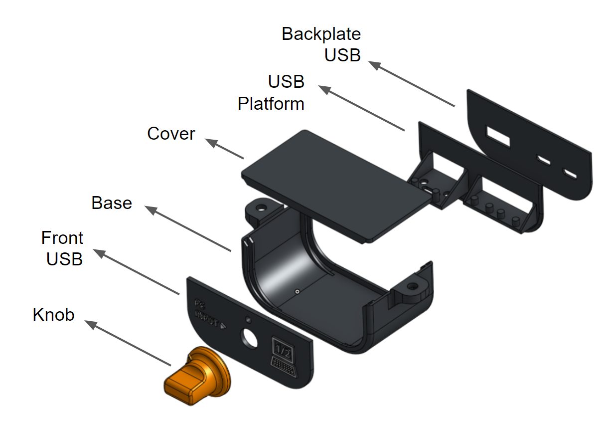 DIY USB Switch by Mehmet Önder Download free STL model