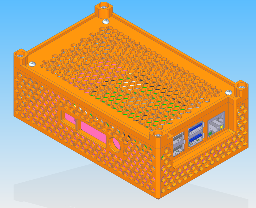 Raspberry Pi Case for Waveshare 4.3 inch DSI LCD module by ivan5rov, Download free STL model