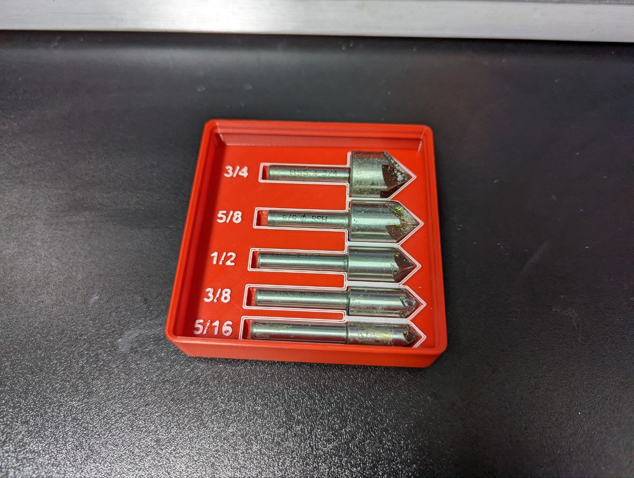 Gridfinity 2x2 Low Profile Countersink Bit Holder