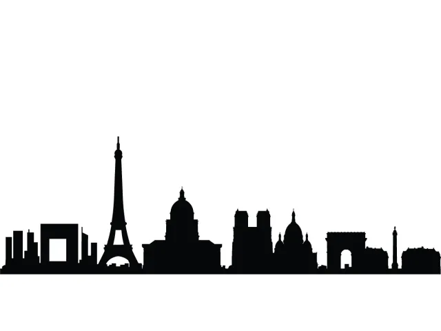 Paris City line Wall art