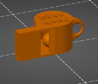 Pack 1862 Whistle with Pea 3D model thumbnail