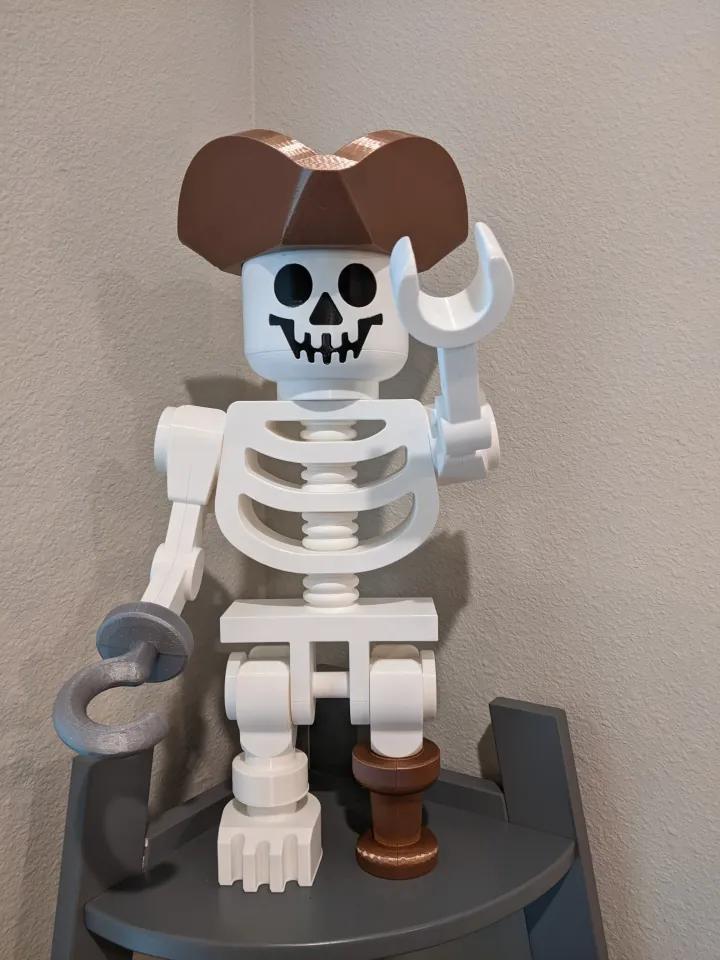 Mega Lego-like Skeleton (10:1 scale) Pirate Accesories by Severusx, Download free STL model